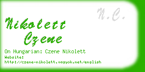 nikolett czene business card